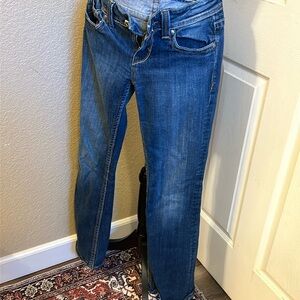 Studio 5 Boot cut low rise embellished pocket jeans